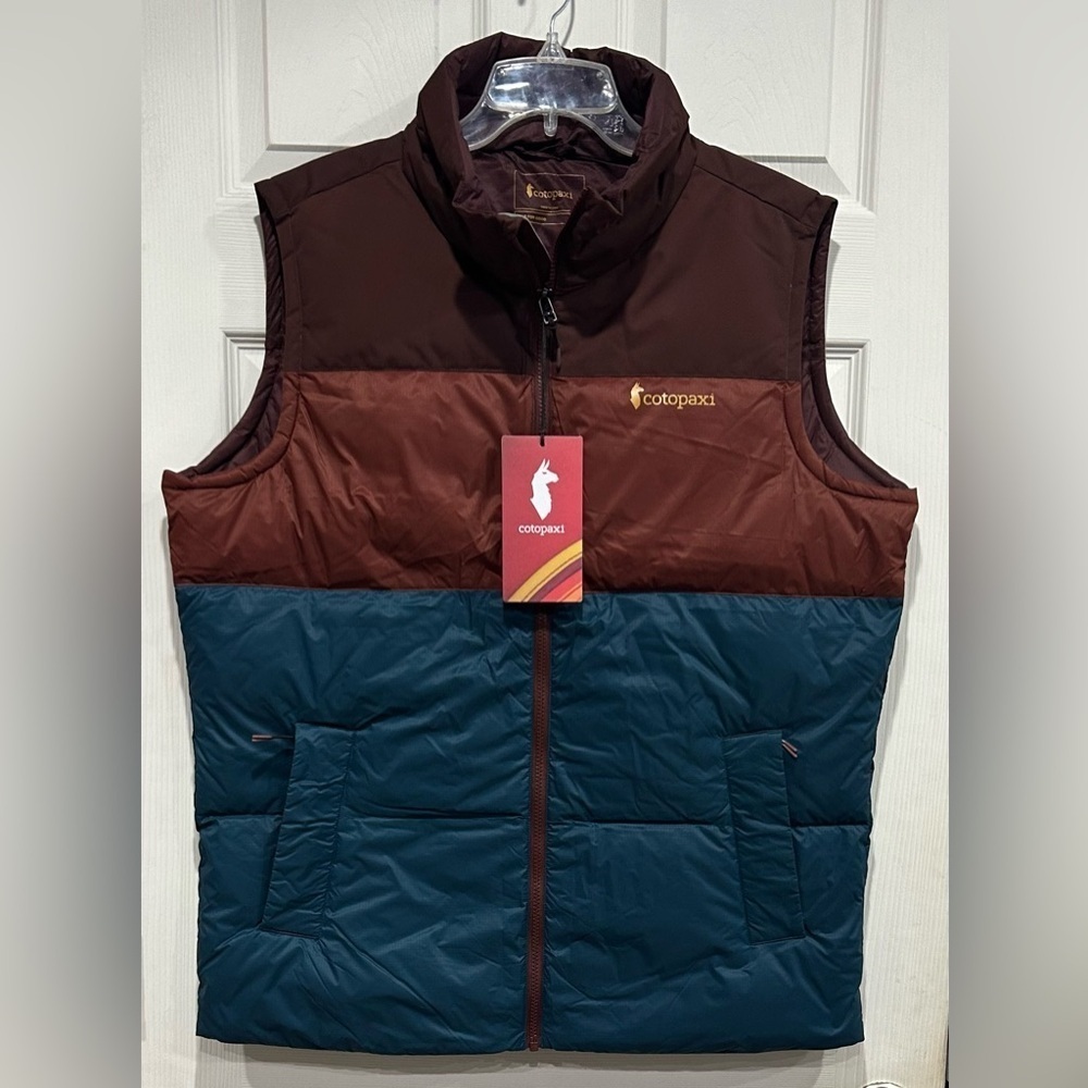 Cotopaxi Men's Large Solazo Down Vest Chestnut NWT Durable Water Resistant